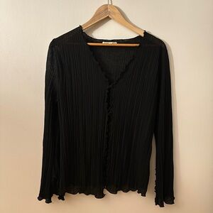 Pull&Bear Black Textured Blouse